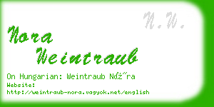 nora weintraub business card